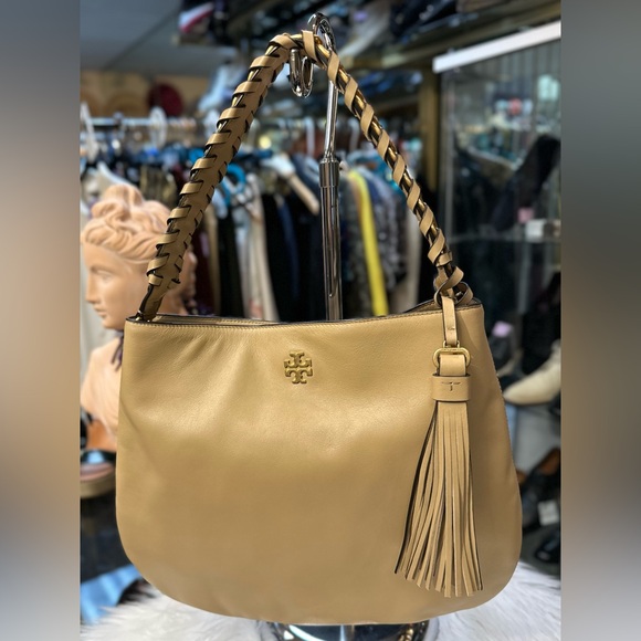 TORY BURCH BROOKE HOBO, shoulder bag Savannah Tan. - Picture 1 of 11